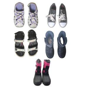 Lot of 5 Kids sport shoes boots Bearpaw Itasca Khombu Ecco